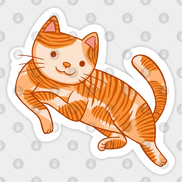 Lazy Cat Sticker by MEDZ